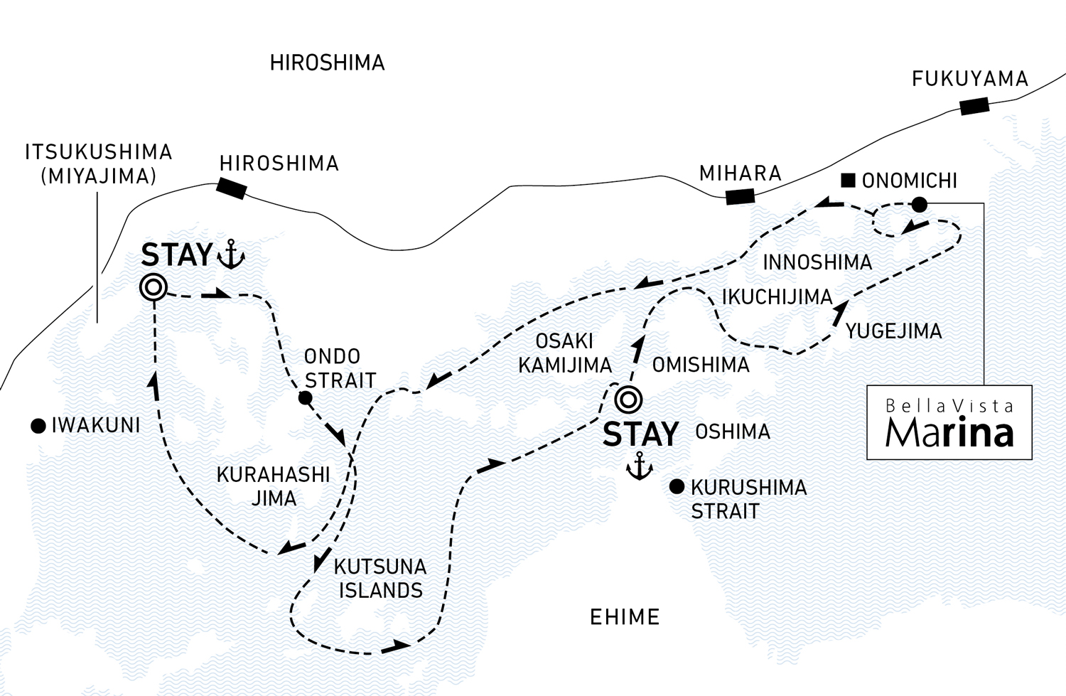A three-day voyage to explore stunning straits and admire antique Setouchi 