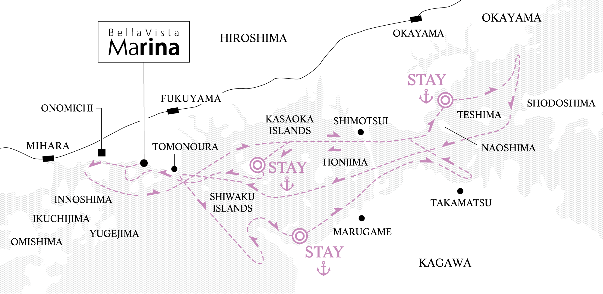 A four-day voyage to thread colors of Setouchi 